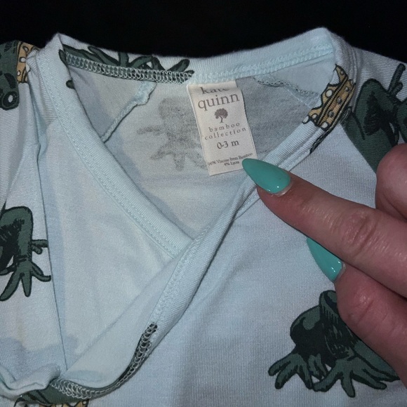 Kate Quinn Bamboo Frog Prince Baby Onesie Bodysuit Outfit, Size 0-3 Months - Picture 2 of 3